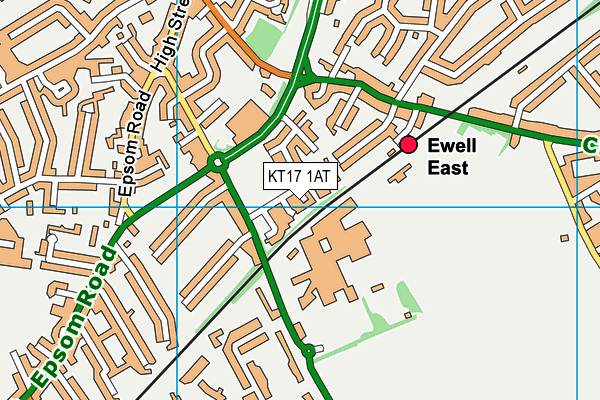 KT17 1AT map - OS VectorMap District (Ordnance Survey) KT17 1AT map - OS VectorMap District (Ordnance Survey)