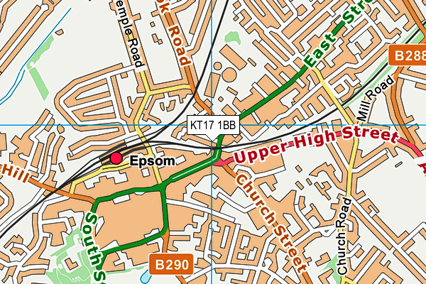KT17 1BB map - OS VectorMap District (Ordnance Survey) KT17 1BB map - OS VectorMap District (Ordnance Survey)