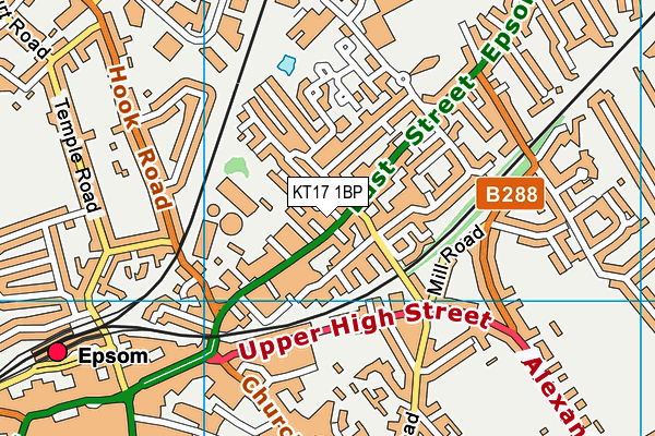 KT17 1BP map - OS VectorMap District (Ordnance Survey) KT17 1BP map - OS VectorMap District (Ordnance Survey)
