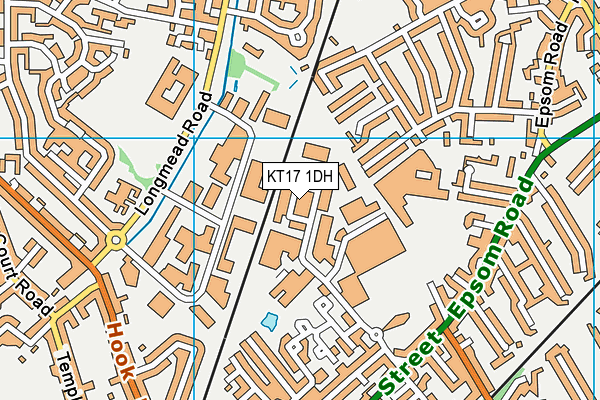 KT17 1DH map - OS VectorMap District (Ordnance Survey) KT17 1DH map - OS VectorMap District (Ordnance Survey)