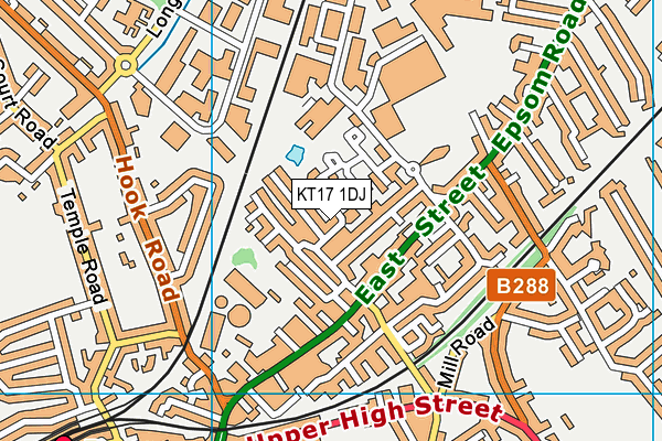 KT17 1DJ map - OS VectorMap District (Ordnance Survey) KT17 1DJ map - OS VectorMap District (Ordnance Survey)