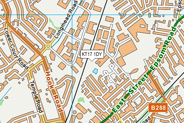 KT17 1DY map - OS VectorMap District (Ordnance Survey) KT17 1DY map - OS VectorMap District (Ordnance Survey)