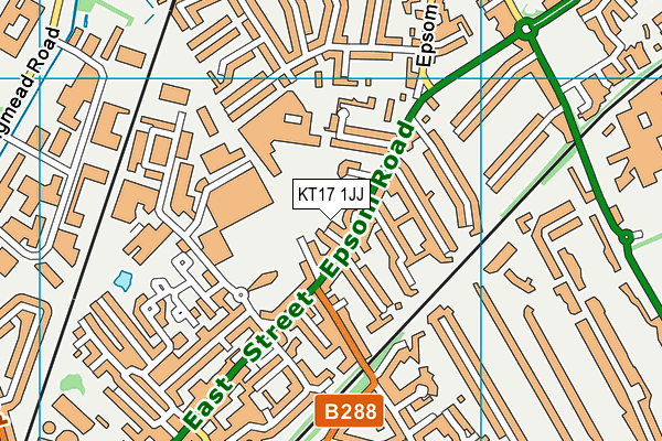 KT17 1JJ map - OS VectorMap District (Ordnance Survey) KT17 1JJ map - OS VectorMap District (Ordnance Survey)