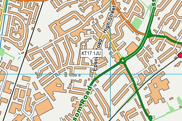 KT17 1JU map - OS VectorMap District (Ordnance Survey) KT17 1JU map - OS VectorMap District (Ordnance Survey)