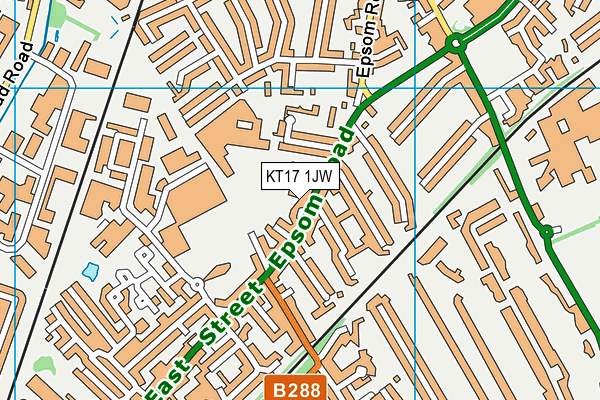 KT17 1JW map - OS VectorMap District (Ordnance Survey) KT17 1JW map - OS VectorMap District (Ordnance Survey)