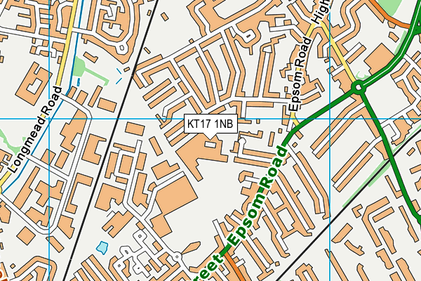 KT17 1NB map - OS VectorMap District (Ordnance Survey) KT17 1NB map - OS VectorMap District (Ordnance Survey)