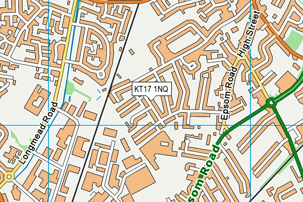 KT17 1NQ map - OS VectorMap District (Ordnance Survey) KT17 1NQ map - OS VectorMap District (Ordnance Survey)