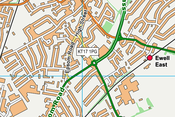 KT17 1PG map - OS VectorMap District (Ordnance Survey) KT17 1PG map - OS VectorMap District (Ordnance Survey)