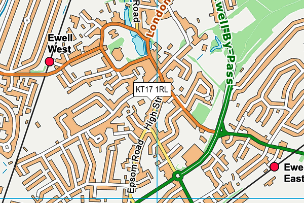 KT17 1RL map - OS VectorMap District (Ordnance Survey) KT17 1RL map - OS VectorMap District (Ordnance Survey)
