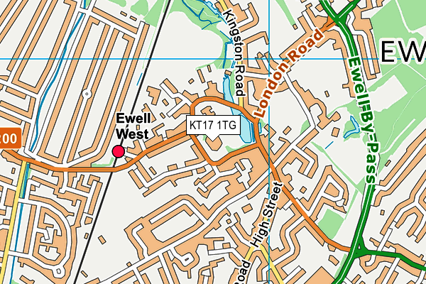 KT17 1TG map - OS VectorMap District (Ordnance Survey) KT17 1TG map - OS VectorMap District (Ordnance Survey)