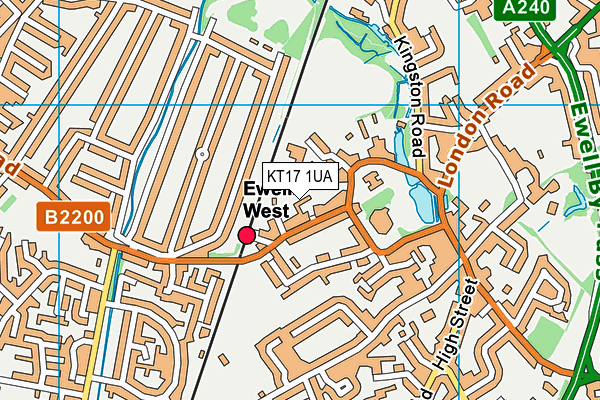 KT17 1UA map - OS VectorMap District (Ordnance Survey) KT17 1UA map - OS VectorMap District (Ordnance Survey)
