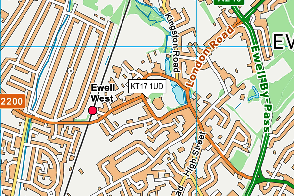 KT17 1UD map - OS VectorMap District (Ordnance Survey) KT17 1UD map - OS VectorMap District (Ordnance Survey)