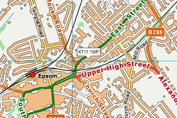 KT17 1WP map - OS VectorMap District (Ordnance Survey) KT17 1WP map - OS VectorMap District (Ordnance Survey)