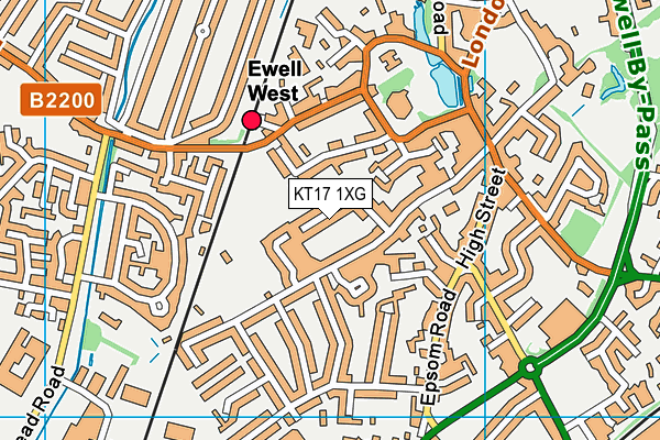 KT17 1XG map - OS VectorMap District (Ordnance Survey) KT17 1XG map - OS VectorMap District (Ordnance Survey)