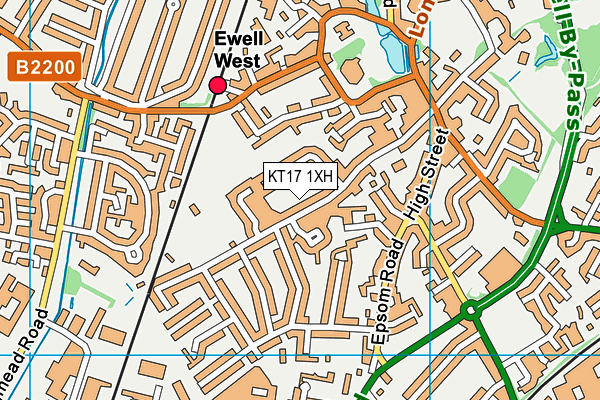 KT17 1XH map - OS VectorMap District (Ordnance Survey) KT17 1XH map - OS VectorMap District (Ordnance Survey)