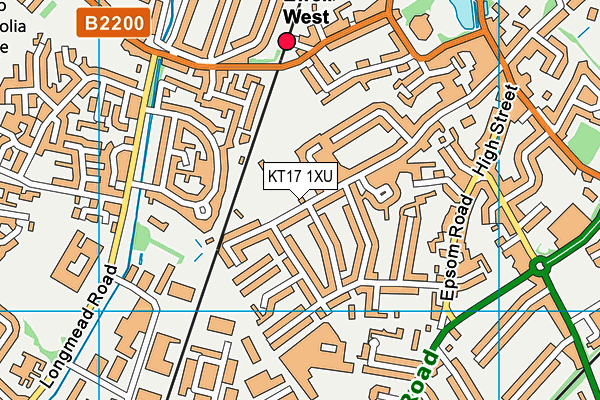 KT17 1XU map - OS VectorMap District (Ordnance Survey) KT17 1XU map - OS VectorMap District (Ordnance Survey)