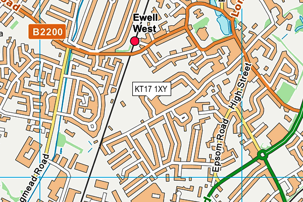 KT17 1XY map - OS VectorMap District (Ordnance Survey) KT17 1XY map - OS VectorMap District (Ordnance Survey)