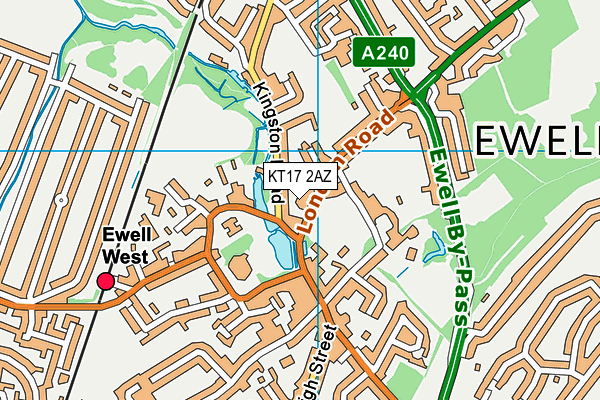 KT17 2AZ map - OS VectorMap District (Ordnance Survey) KT17 2AZ map - OS VectorMap District (Ordnance Survey)