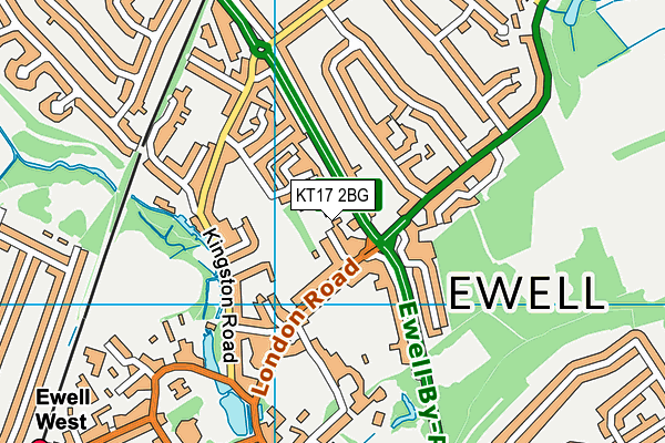 KT17 2BG map - OS VectorMap District (Ordnance Survey) KT17 2BG map - OS VectorMap District (Ordnance Survey)