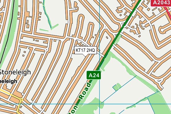 KT17 2HQ map - OS VectorMap District (Ordnance Survey) KT17 2HQ map - OS VectorMap District (Ordnance Survey)