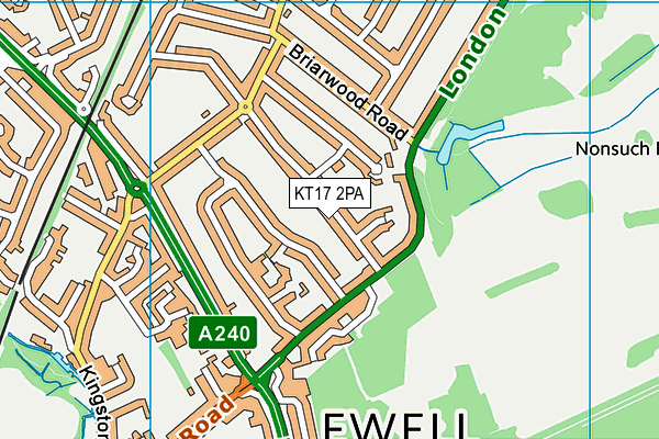 KT17 2PA map - OS VectorMap District (Ordnance Survey) KT17 2PA map - OS VectorMap District (Ordnance Survey)