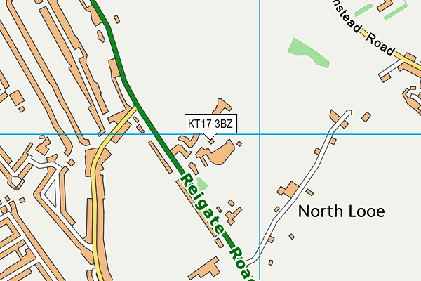 KT17 3BZ map - OS VectorMap District (Ordnance Survey) KT17 3BZ map - OS VectorMap District (Ordnance Survey)