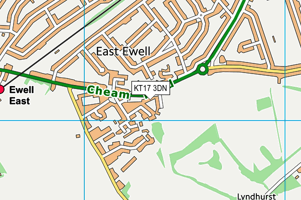 KT17 3DN map - OS VectorMap District (Ordnance Survey) KT17 3DN map - OS VectorMap District (Ordnance Survey)