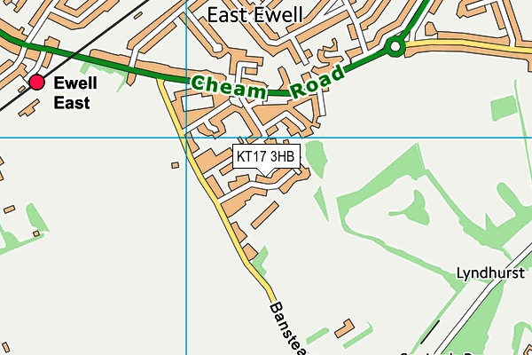 KT17 3HB map - OS VectorMap District (Ordnance Survey) KT17 3HB map - OS VectorMap District (Ordnance Survey)