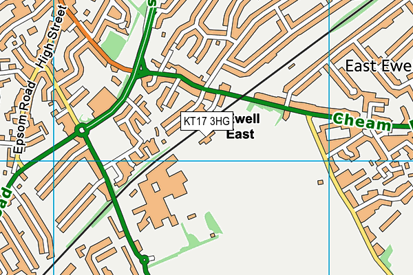 KT17 3HG map - OS VectorMap District (Ordnance Survey) KT17 3HG map - OS VectorMap District (Ordnance Survey)