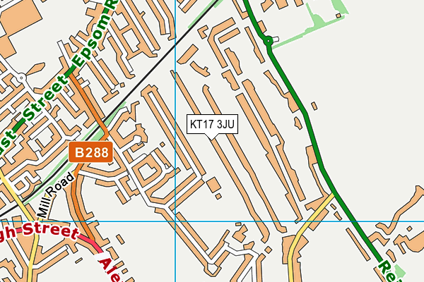 KT17 3JU map - OS VectorMap District (Ordnance Survey) KT17 3JU map - OS VectorMap District (Ordnance Survey)