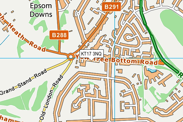 KT17 3NQ map - OS VectorMap District (Ordnance Survey) KT17 3NQ map - OS VectorMap District (Ordnance Survey)