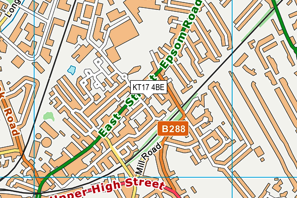 KT17 4BE map - OS VectorMap District (Ordnance Survey) KT17 4BE map - OS VectorMap District (Ordnance Survey)