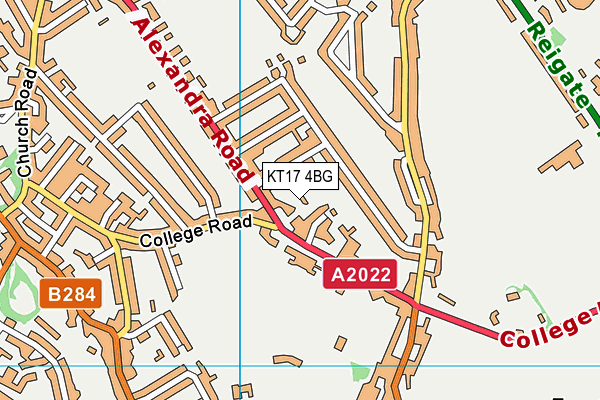 KT17 4BG map - OS VectorMap District (Ordnance Survey) KT17 4BG map - OS VectorMap District (Ordnance Survey)