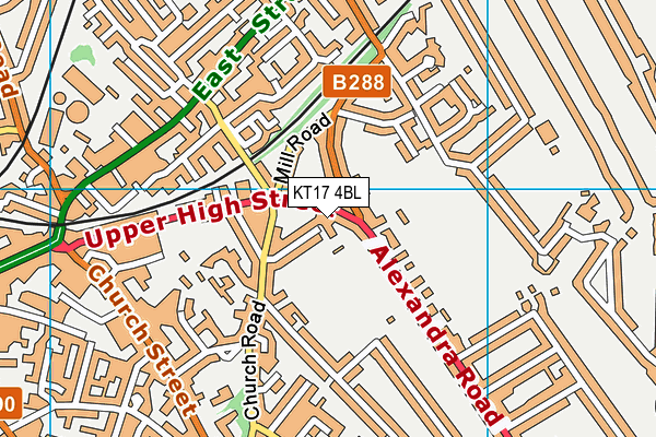 KT17 4BL map - OS VectorMap District (Ordnance Survey) KT17 4BL map - OS VectorMap District (Ordnance Survey)