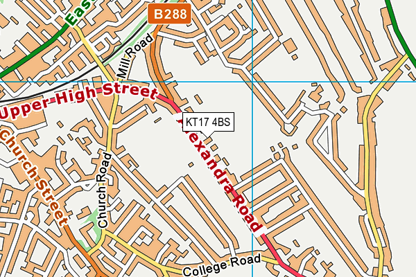 KT17 4BS map - OS VectorMap District (Ordnance Survey) KT17 4BS map - OS VectorMap District (Ordnance Survey)
