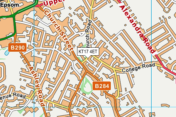 KT17 4ET map - OS VectorMap District (Ordnance Survey) KT17 4ET map - OS VectorMap District (Ordnance Survey)