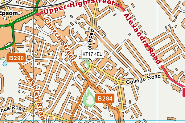 KT17 4EU map - OS VectorMap District (Ordnance Survey) KT17 4EU map - OS VectorMap District (Ordnance Survey)