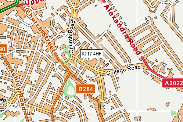KT17 4HF map - OS VectorMap District (Ordnance Survey) KT17 4HF map - OS VectorMap District (Ordnance Survey)