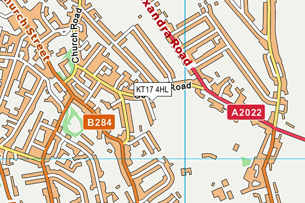 KT17 4HL map - OS VectorMap District (Ordnance Survey) KT17 4HL map - OS VectorMap District (Ordnance Survey)