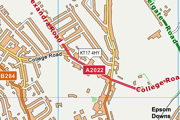 KT17 4HY map - OS VectorMap District (Ordnance Survey) KT17 4HY map - OS VectorMap District (Ordnance Survey)