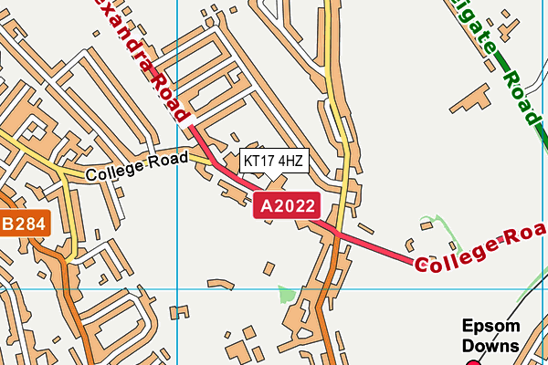 KT17 4HZ map - OS VectorMap District (Ordnance Survey) KT17 4HZ map - OS VectorMap District (Ordnance Survey)