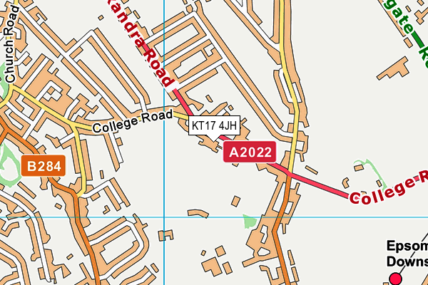 KT17 4JH map - OS VectorMap District (Ordnance Survey) KT17 4JH map - OS VectorMap District (Ordnance Survey)