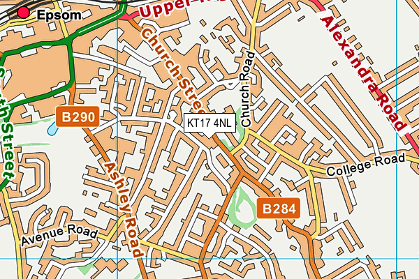KT17 4NL map - OS VectorMap District (Ordnance Survey) KT17 4NL map - OS VectorMap District (Ordnance Survey)