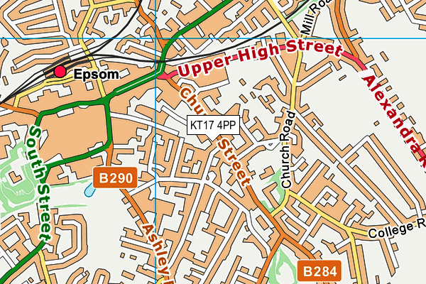 KT17 4PP map - OS VectorMap District (Ordnance Survey) KT17 4PP map - OS VectorMap District (Ordnance Survey)
