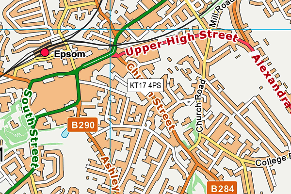 KT17 4PS map - OS VectorMap District (Ordnance Survey) KT17 4PS map - OS VectorMap District (Ordnance Survey)