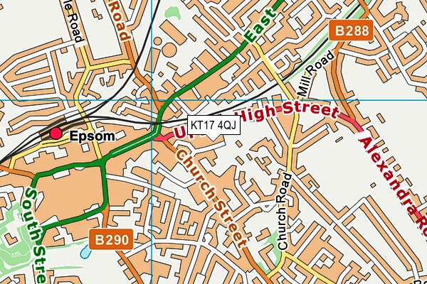 KT17 4QJ map - OS VectorMap District (Ordnance Survey) KT17 4QJ map - OS VectorMap District (Ordnance Survey)