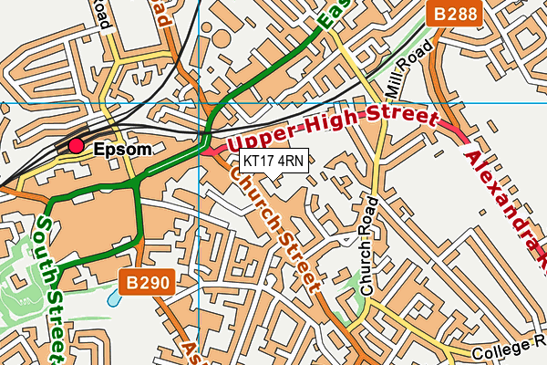 KT17 4RN map - OS VectorMap District (Ordnance Survey) KT17 4RN map - OS VectorMap District (Ordnance Survey)