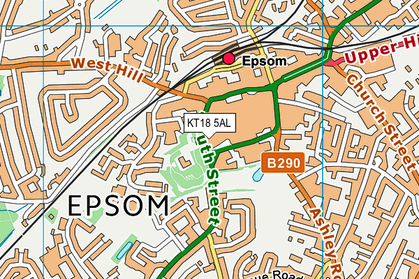 KT18 5AL map - OS VectorMap District (Ordnance Survey) KT18 5AL map - OS VectorMap District (Ordnance Survey)
