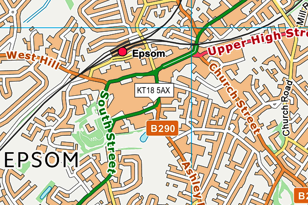 KT18 5AX map - OS VectorMap District (Ordnance Survey) KT18 5AX map - OS VectorMap District (Ordnance Survey)