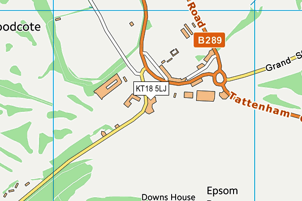 KT18 5LJ map - OS VectorMap District (Ordnance Survey) KT18 5LJ map - OS VectorMap District (Ordnance Survey)